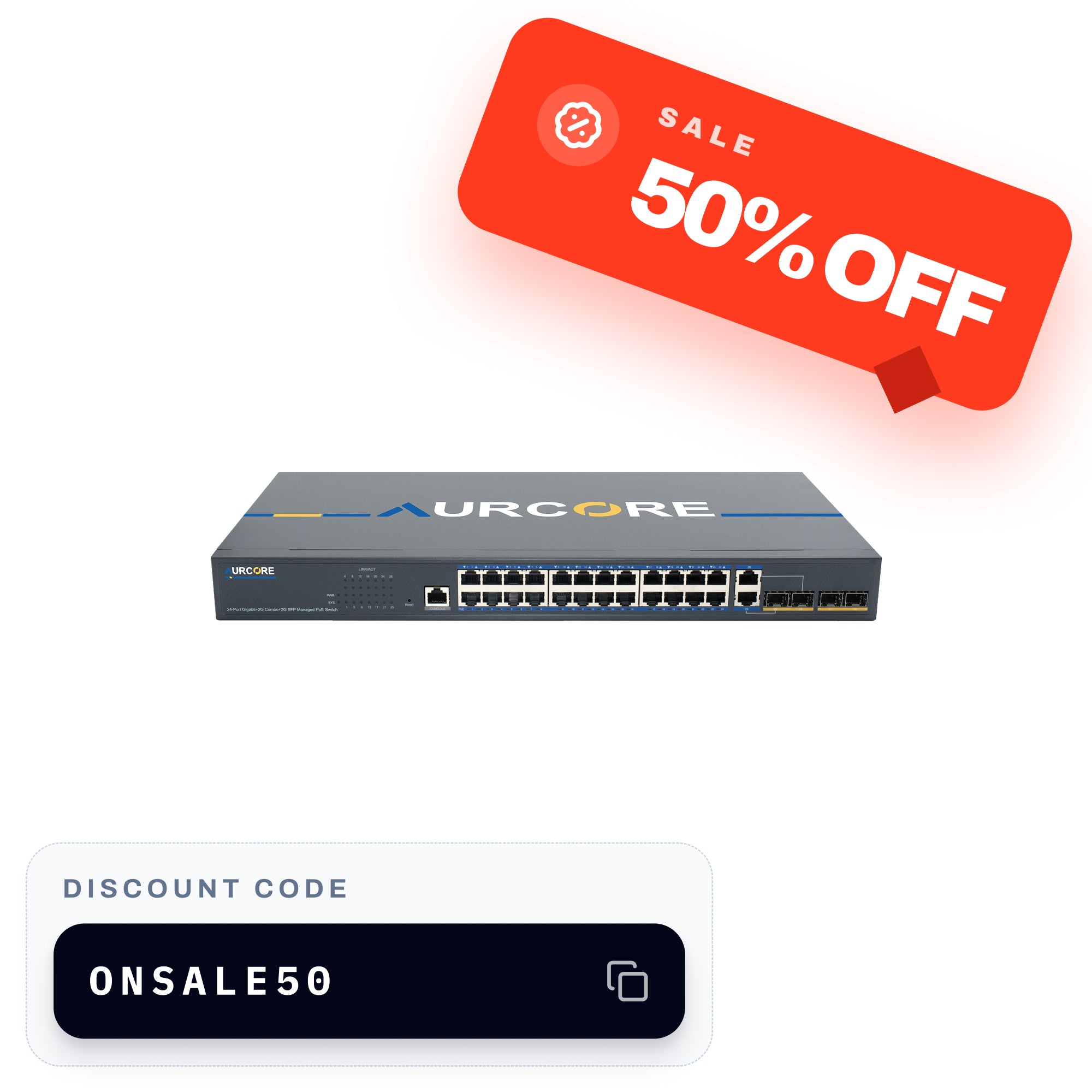 AES2002P | 24 x GE (PoE+), 2 x GE Combo, 2 x GE SFP