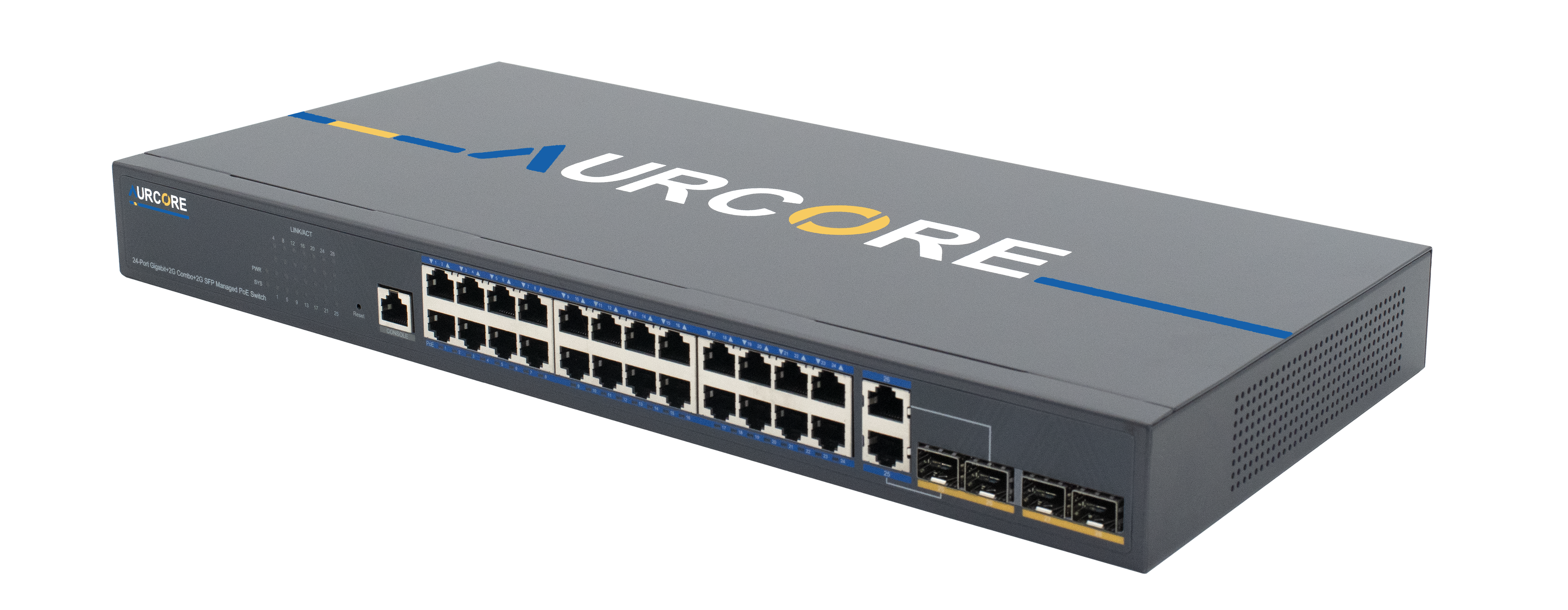 AES2002P | 24 x GE (PoE+), 2 x GE Combo, 2 x GE SFP