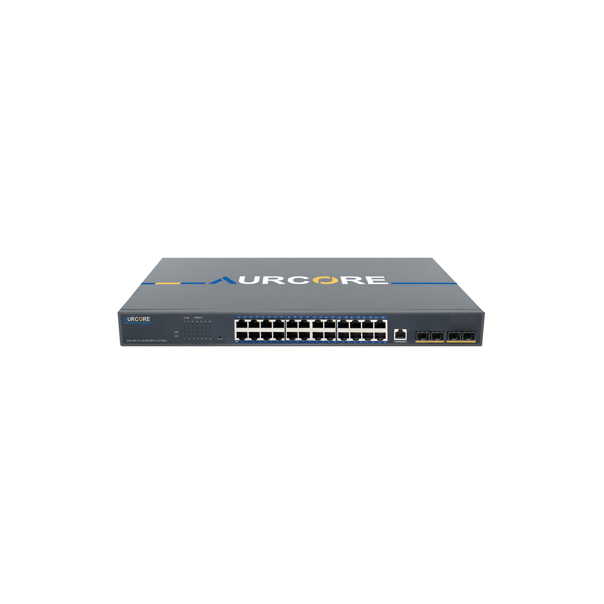 AES4001P | 24 x GE (PoE+), 4 x 10GE SFP