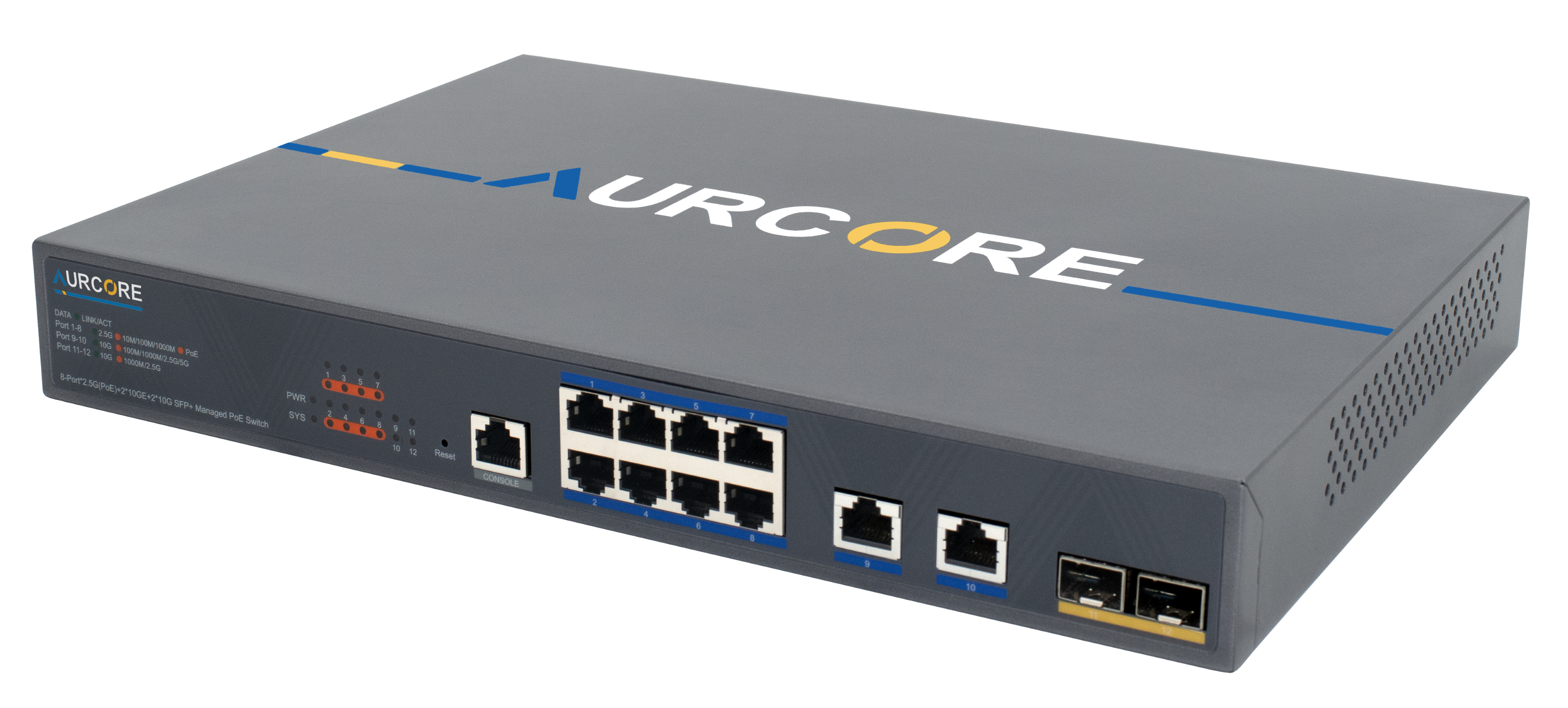 AES4101P | 8 x 2.5G (PoE+), 2 x 10GE, 2 x 10GE SFP+