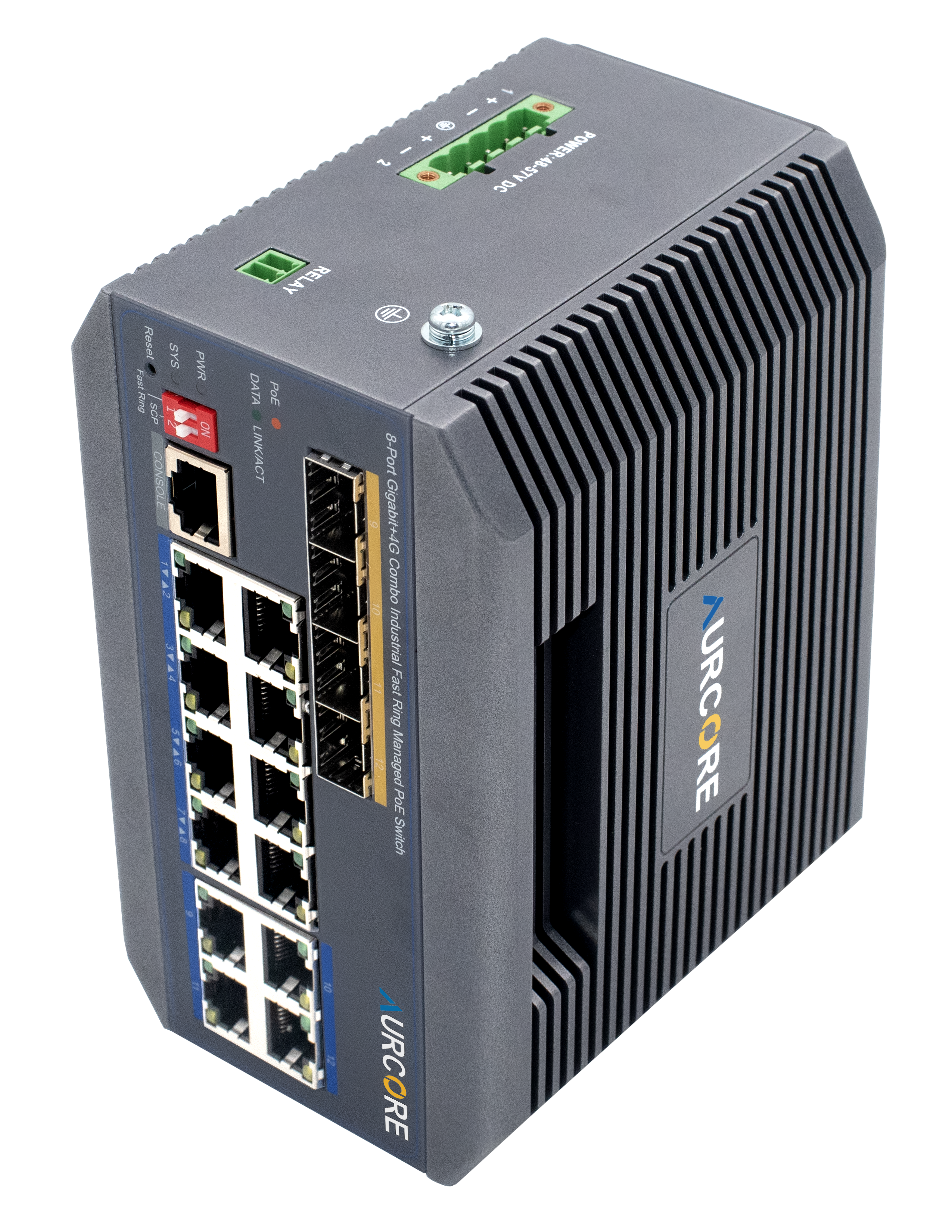 AIS2003P | 8 x GE (PoE+), 4 x GE Combo