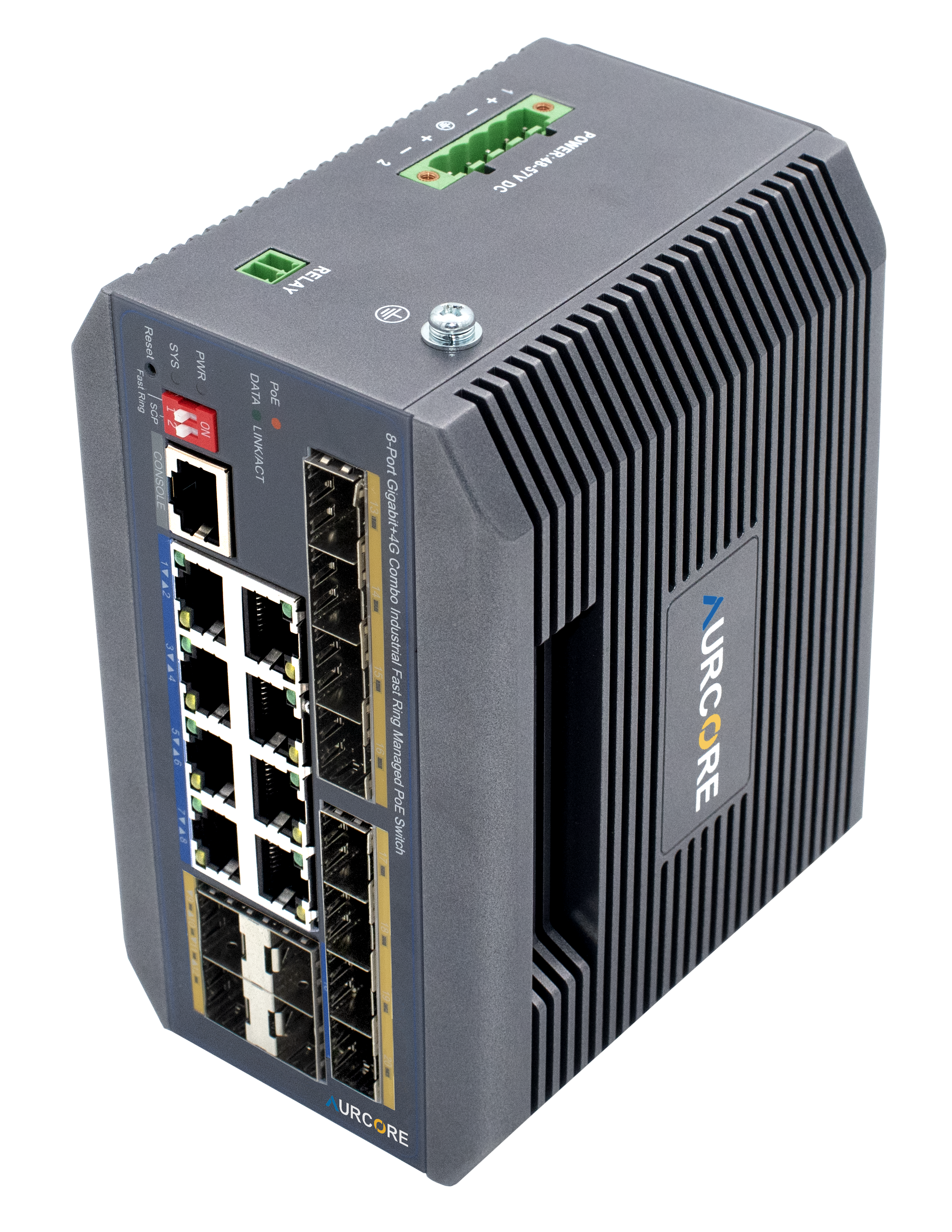 AIS2004P | 8 x GE (PoE+), 12 x GE SFP