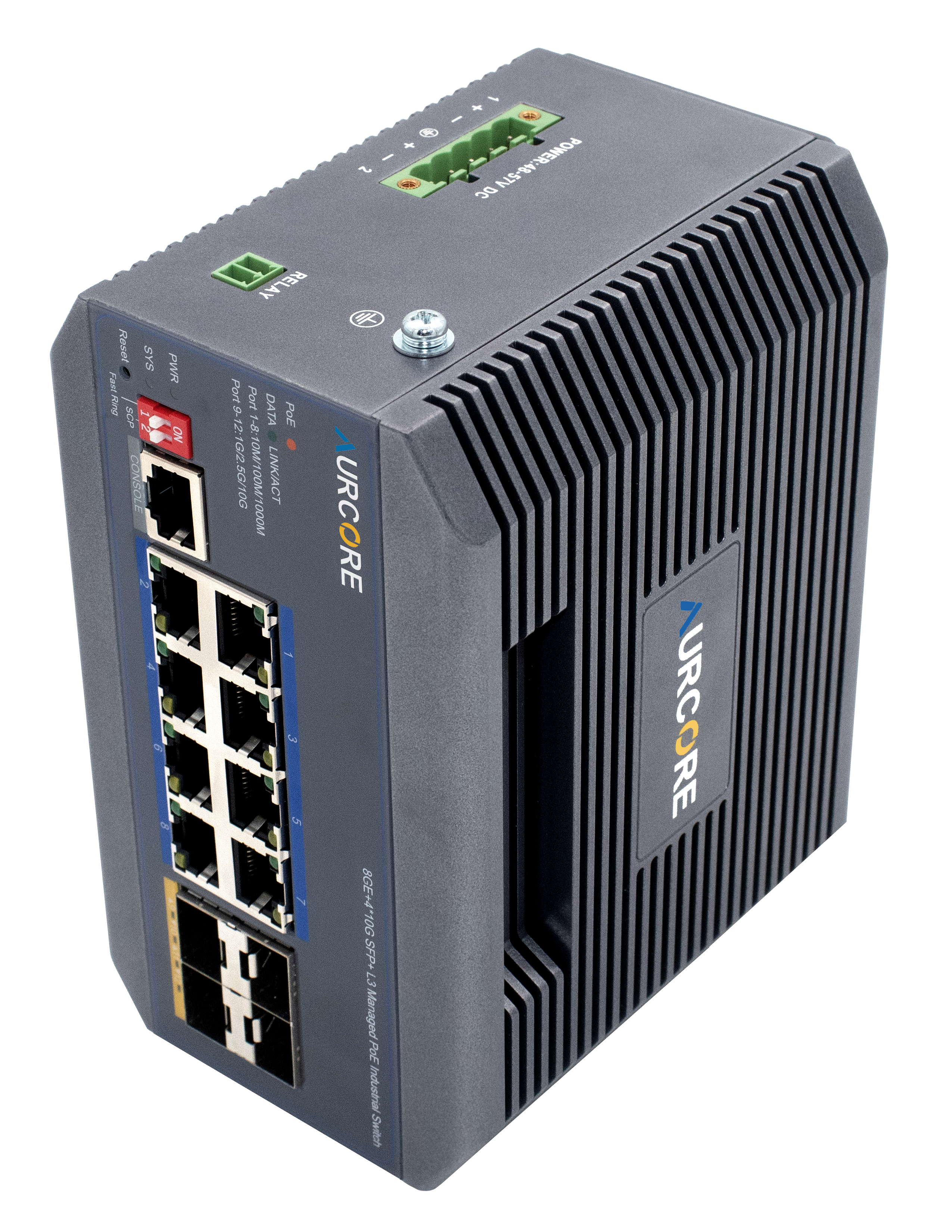 AIS4001P | 8 x GE (PoE+), 4 x 10GE SFP+
