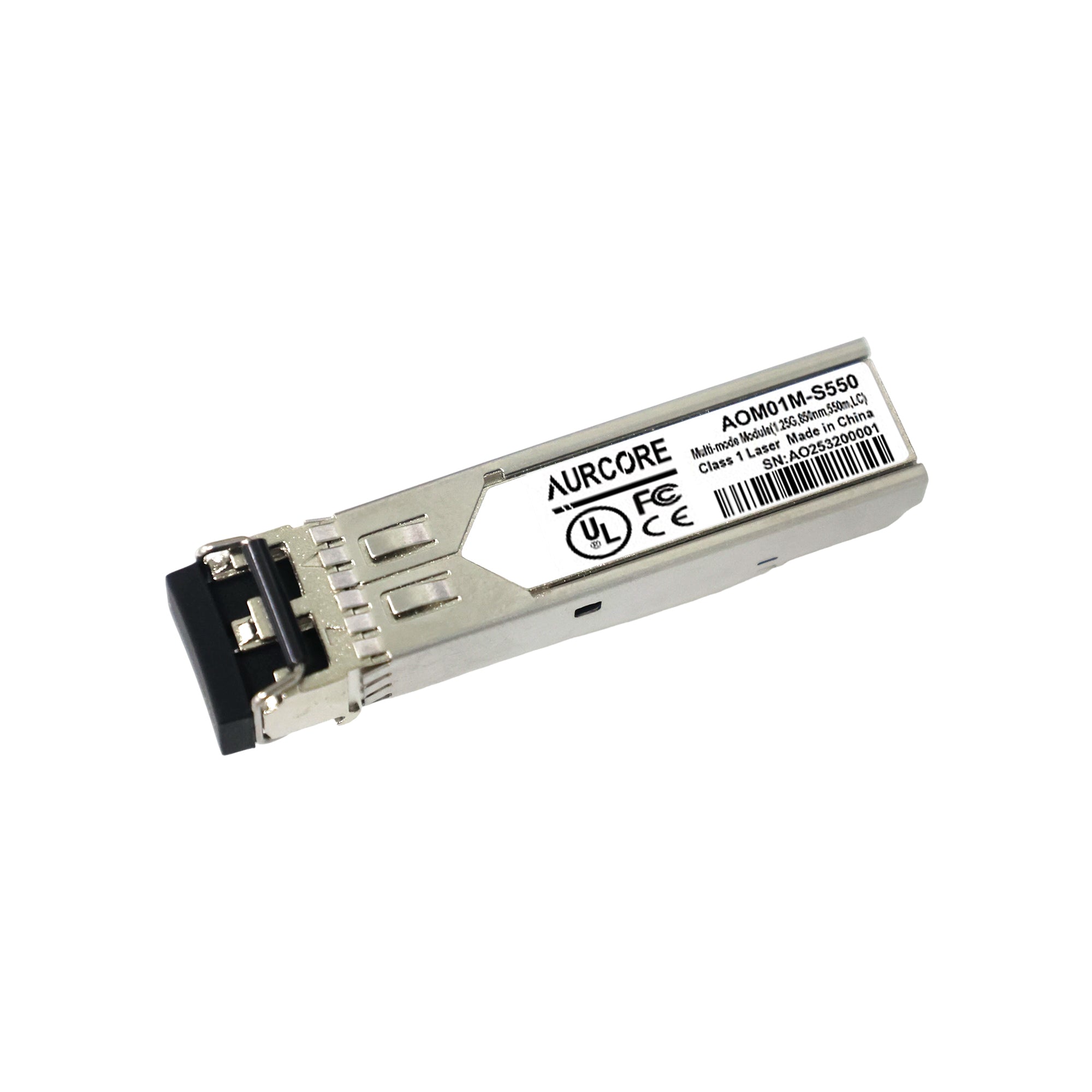 1000BASE-SX SFP 850nm 550m (1804ft) DOM Duplex LC MMF Optical Transceiver Module, AOM01M-S550