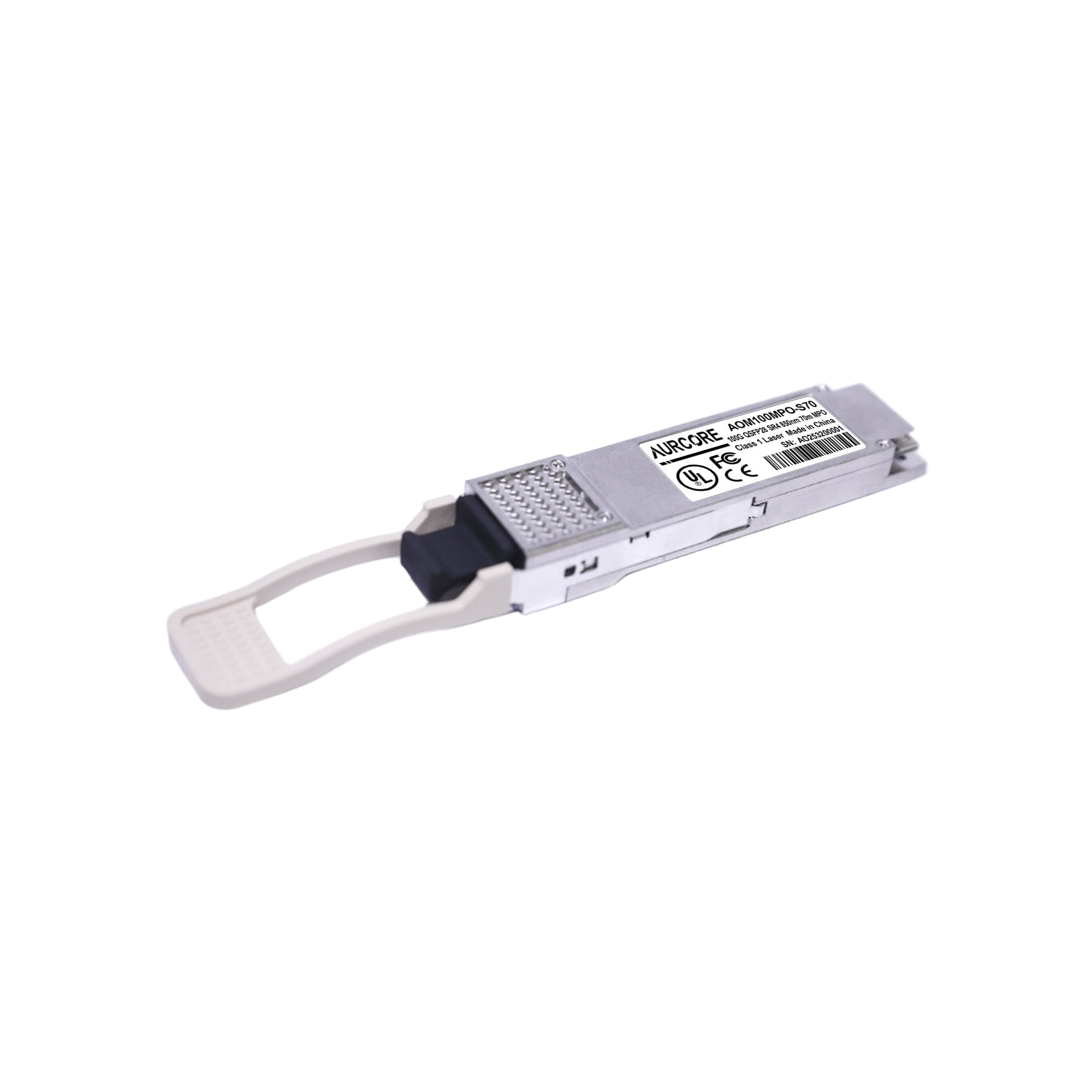 QSFP-100G-SR4-S Compatible 100GBASE-SR4 QSFP28 850nm 70m (230ft) DOM MPO MMF Optical Transceiver Module, AOM100MPO-S70