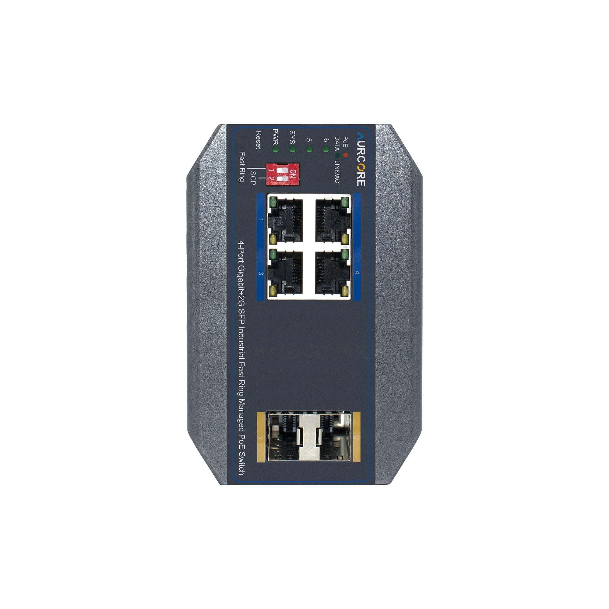 AIS2001P | 4 x GE (PoE+), 2 x GE SFP