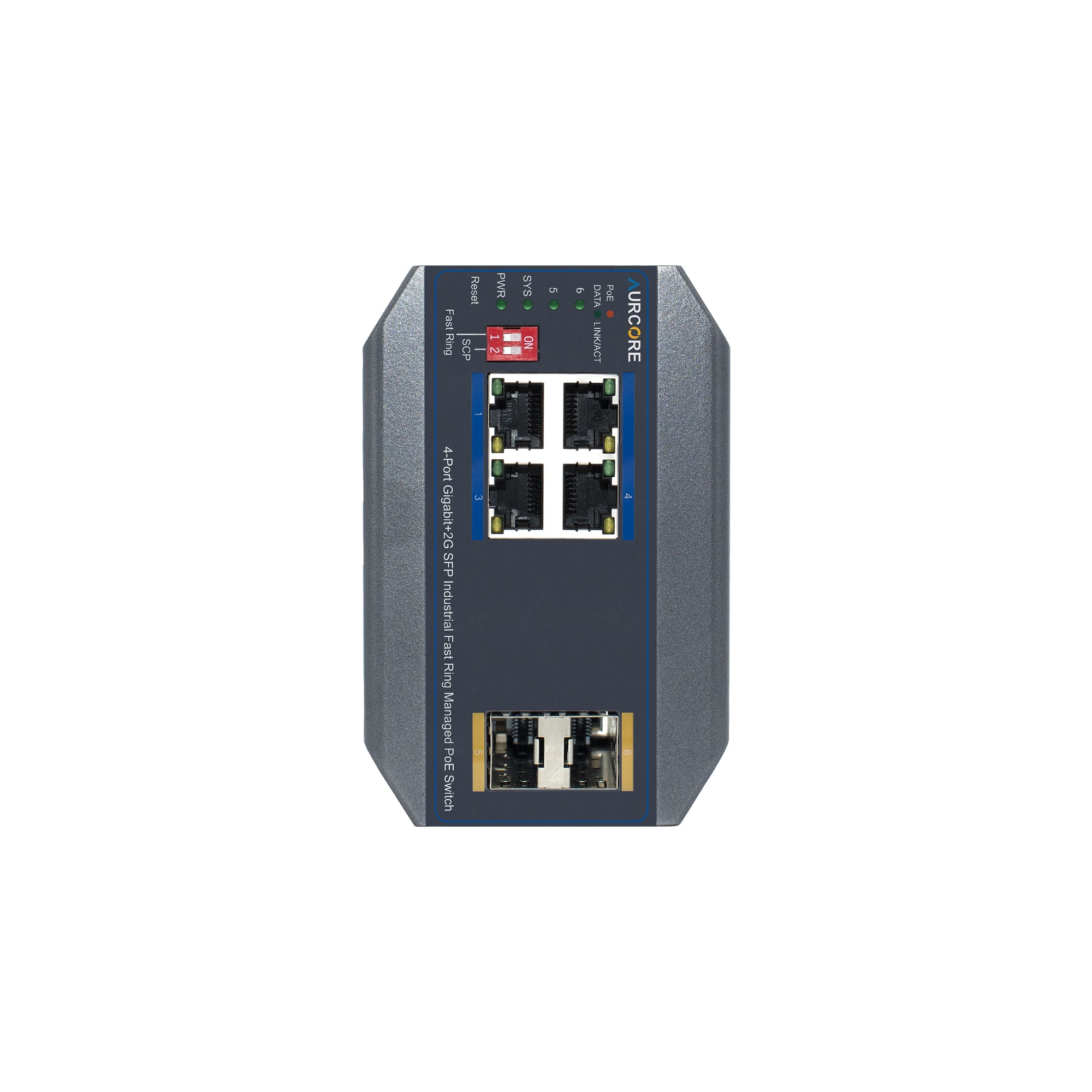 AIS2001P | 4 x GE (PoE+), 2 x GE SFP