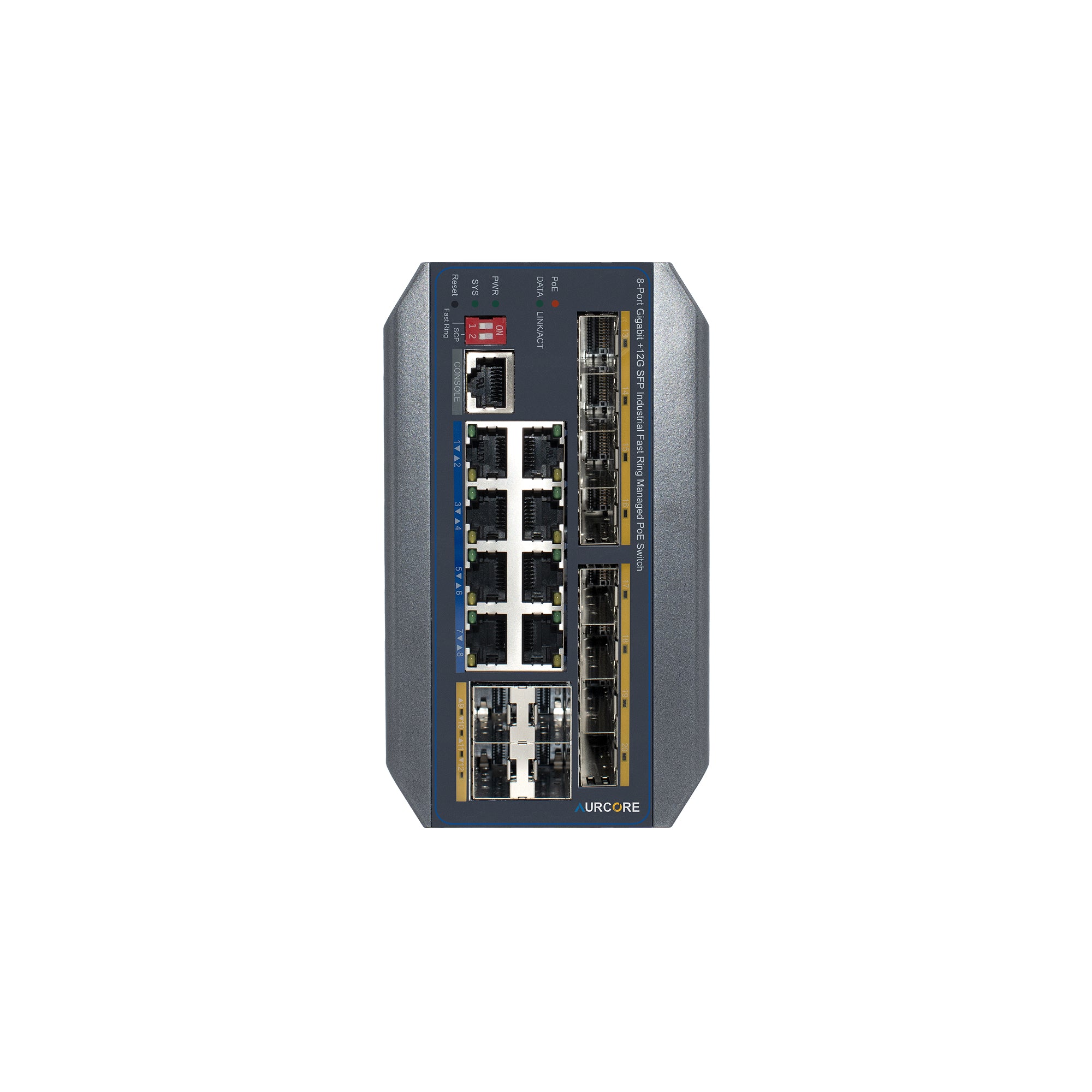 AIS2004P | 8 x GE (PoE+), 12 x GE SFP