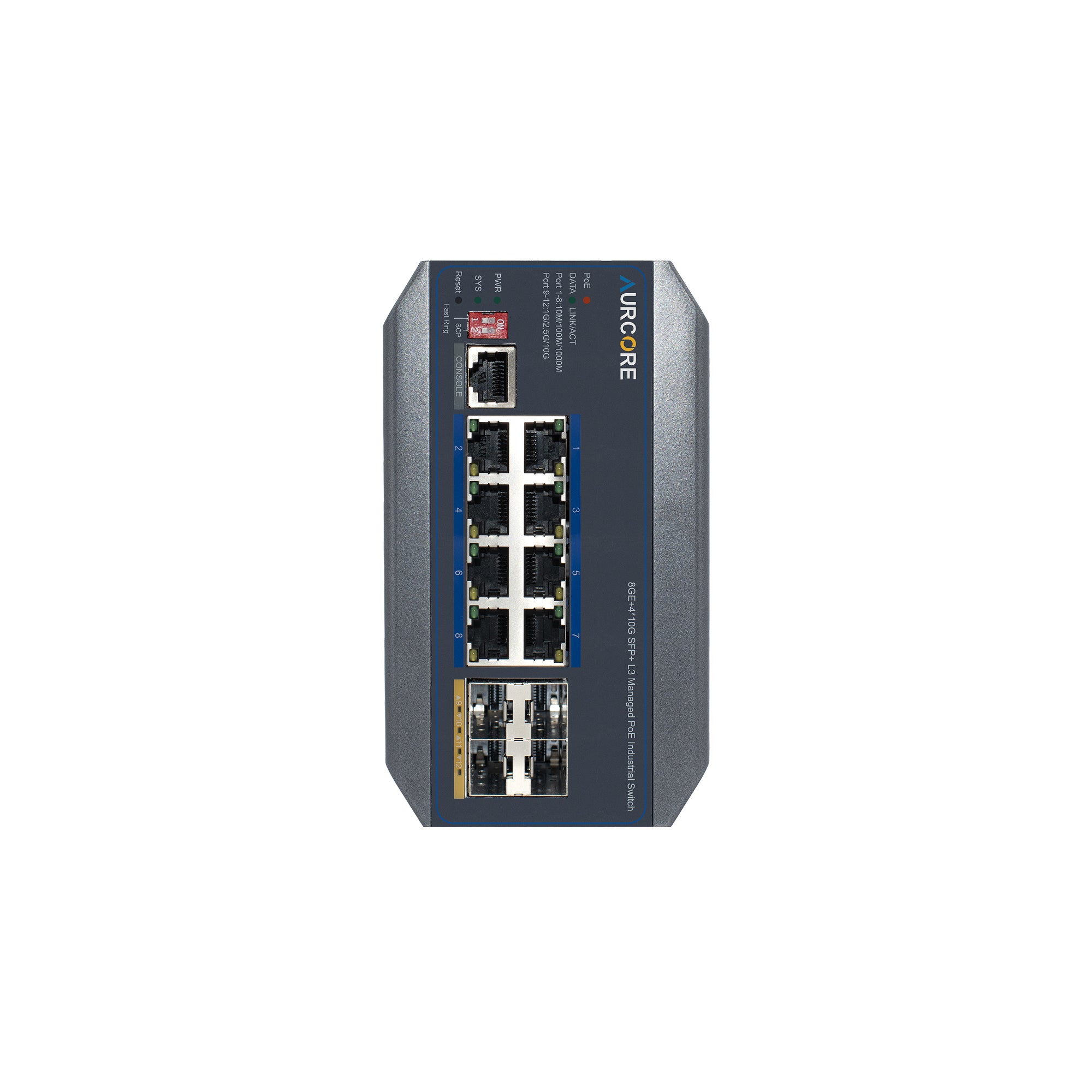 AIS4001P | 8 x GE (PoE+), 4 x 10GE SFP+